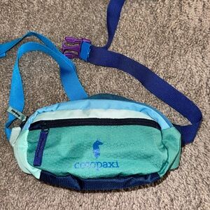 Cotopaxi Green and Blue Waist Pack